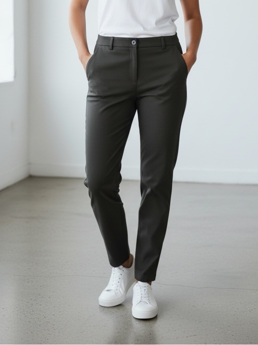 Talbots Petite Stretch Dark Olive Pants - Size 10P